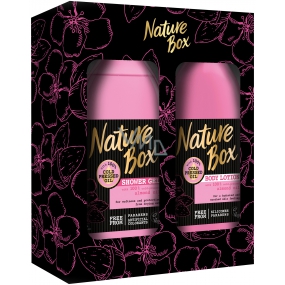 Nature Box Almond shower gel 385 ml + body lotion 385 ml, cosmetic set