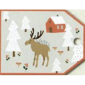 Nekupto Christmas gift cards reindeer 5.5 x 7.5 cm 6 pieces