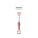 Gillette Venus Sensitive Rose Gold Razor with Metal Handle + 3 Replacement Blades for Women