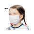 Veil 3 layers protective medical non-woven disposable, low respiratory resistance for children 1 piece white without print