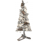 Christmas wicker tree entwined from twigs silver 40 cm