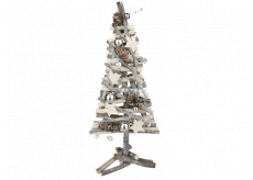 Christmas wicker tree entwined from twigs silver 40 cm