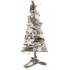 Wicker Christmas tree interwoven with silver branches 40 cm