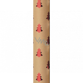 Zöwie Gift wrapping paper 70 x 150 cm Christmas Shining Moments natural - red trees