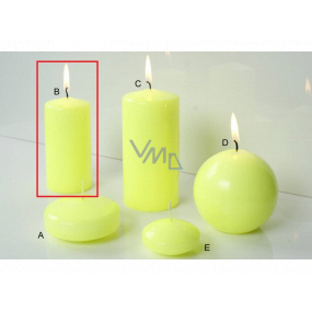 Lima Reflex phosphor yellow candle cylinder 50 x 100 mm 1 piece