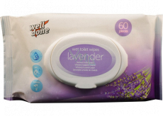 Well Done Wet Toilet Wipes Lavender wet toilet paper with the scent of lavender 60 pieces