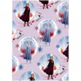 Ditipo Gift wrapping paper 70 x 200 cm Christmas Disney Anna and Elsa in circles light purple