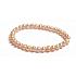 Purple irregular pearl elastic bracelet, natural, bead 5 x 4 mm / 16 - 17 cm, symbol of femininity, brings admiration