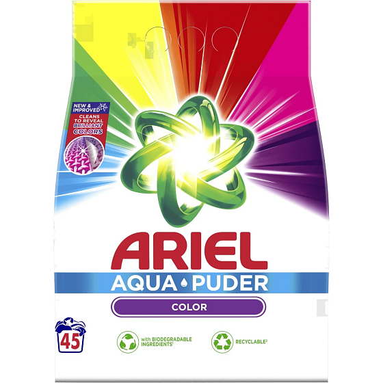 Ariel Aquapuder Color universal washing powder for coloured clothes 45 doses 2,925 kg