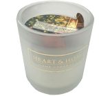 Heart & Home Warm Christmas soy scented votive candle in glass burning time up to 15 hours 5,8 x 5 cm