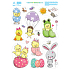 Arch Easter sticker, adhesive-free window film Chicken in Easter egg 33 x 24 cm