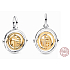 Sterling silver 925 foo symbol swivel, bracelet pendant