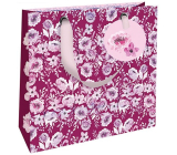 Nekupto Luxury paper gift bag 18 x 16 cm Flowers