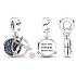 Charm Sterling silver 925 Marvel Star Wars Lightsaber 2in1, bracelet pendant