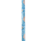 Nekupto Gift wrapping paper 70 x 150 cm Blue, flowers