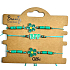 Albi Flower and Bff Bracelets Green, Adjustable Size, Set of 3 Pieces