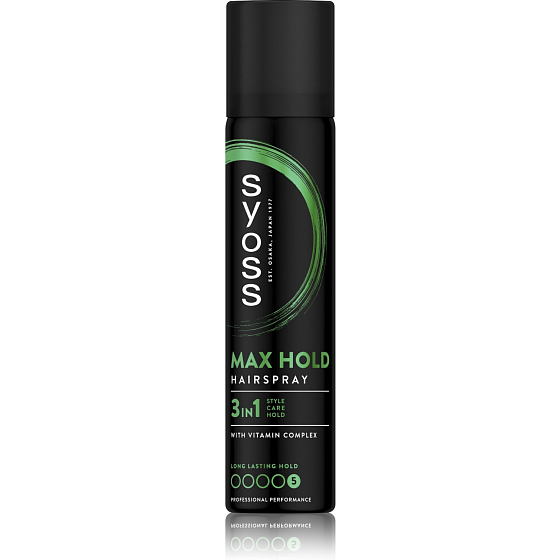 Syoss Max Hold 3in1 Hair Spray for Hair Fixation 75ml