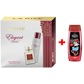 LA RIVE ELEGANT WOMAN Eau de Parfum 100 ml + Deodorant Spray 150 ml, Gift Set for Women + La Rive 2in1 Minie Shower Gel 250 ml BONUS