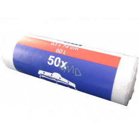 Viking Trash Bags White 60 Liters, 63 x 74 cm, 50 Pieces
