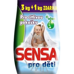 Sensa Aloe Vera for sensitive skin washing powder for children 3 + 1 kg