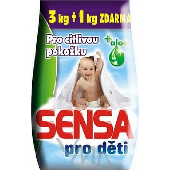 Sensa Aloe Vera for sensitive skin washing powder for children 3 + 1 kg