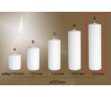 Lima Gastro smooth white candle cylinder 80 x 300 mm 1 piece