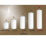 Lima Gastro plain candle white cylinder 80 x 300 mm 1 piece