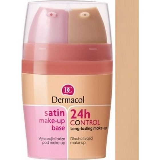 Dermacol Satin Make-up Base & 24h Control 2in1 make-up base and make-up 04 2x15 ml