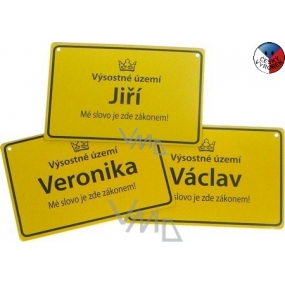 Nekupto Sign with the name Věra 15x10 cm 1 piece