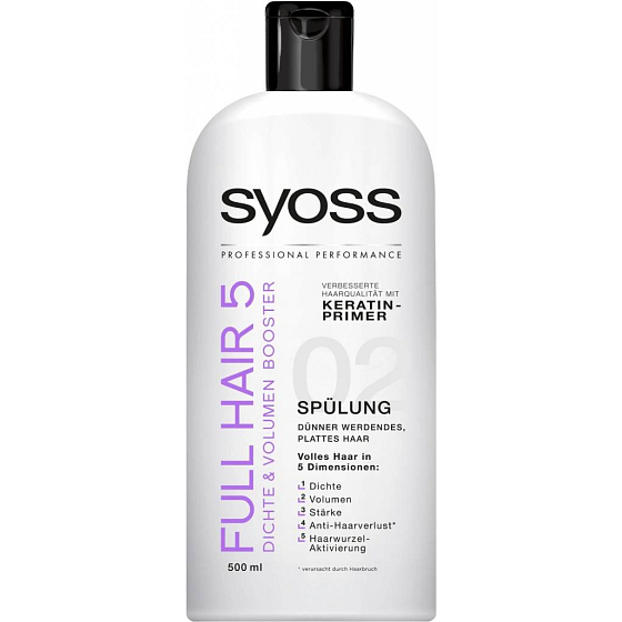 Syoss Full Hair 5 volume and fullness hairstyle conditioner 500 ml