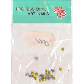 Professional Art Nails nail decorations rhinestones hearts gold 1 pack