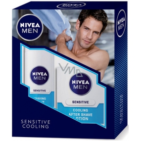 Nivea Men Sensitive Cooling shaving foam 200 ml + Sensitive Cooling aftershave 100 ml, for men cosmetic set
