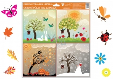 Room Decor Window foil without glue 4 seasons 33.5 x 30 cm