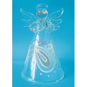 Glass angel for standing 8 cm