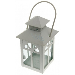 Metal lantern Windows white 135 mm