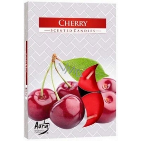 Bispol Aura Cherry - Cherries scented tealights 6 pieces