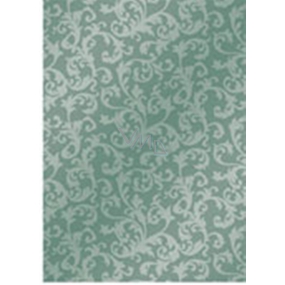 Ditipo Gift wrapping paper 70 x 200 cm Christmas gray-green lace pattern 2061002