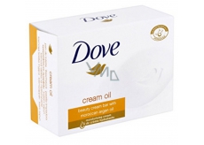 Dove Cream Oil Moroccan Argan Oil krémové toaletní mýdlo s arganovým olejem 4 x 100 g