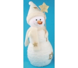 Snowman with gold accessories for standing 23 cm No.1