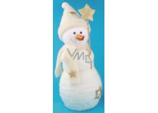 Snowman with gold accessories, 23 cm tall, no.1