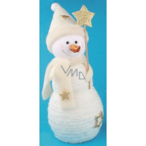 Snowman with gold accessories for standing 23 cm No.1