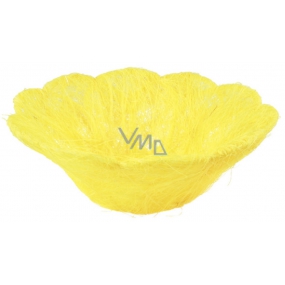 Sisal basket yellow 22 cm