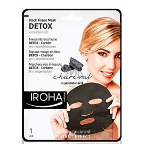 Iroha Detox Fabric mask with charcoal and hyaluronic acid 23 ml