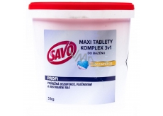 Savo 3v1 Maxi Complex Chlorine tablets for pool disinfection 5 kg