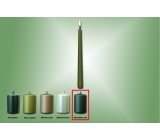 Lima Candle smooth metal green matt cone 22 x 250 mm
