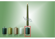 Lima Candle smooth metal green matt cone 22 x 250 mm