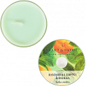 Heart & Home Tangerine, lime and basil Soy scented candle in a bowl burns for up to 12 hours 36 g