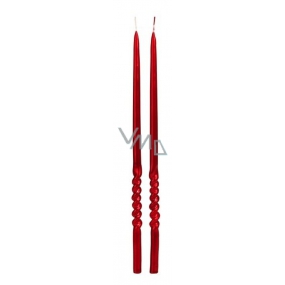 Arome Flower candle twisted metal red 13 x 300 mm 2 pieces
