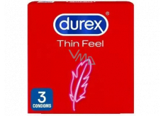 Durex Feel Thin Classic condom with a thinned wall for higher sensitivity, nominal width 56 mm 3 pieces