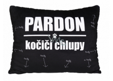 Albi Humorous pillow large Pardon, cat hair 36 cm x 30 cm